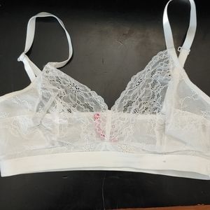 Spanx cream lace bra